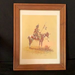 Olaf Wieghorst print- Native American on Horseback